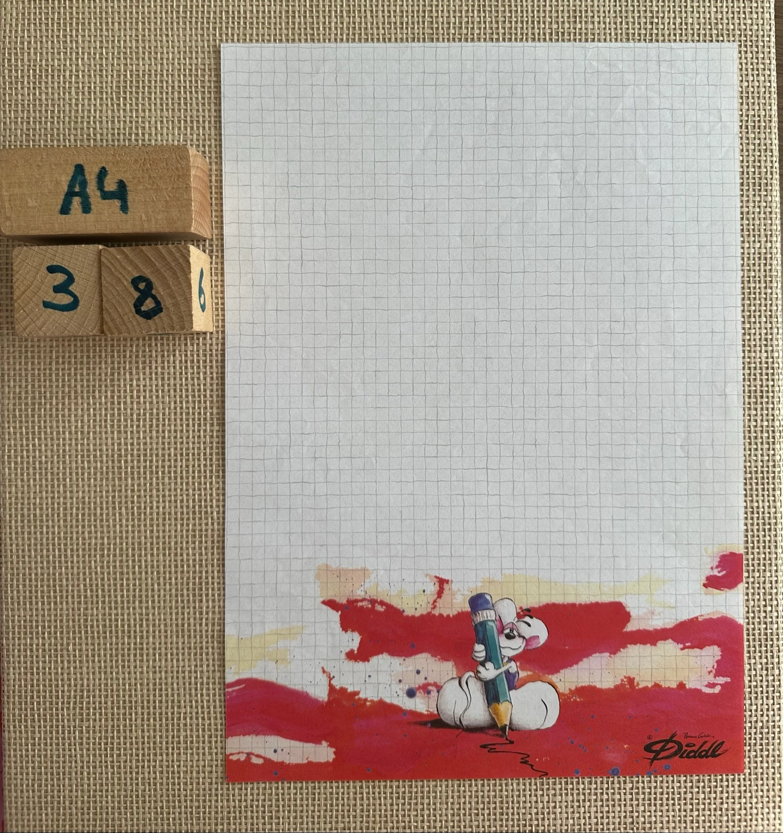 Diddl wit briefpapier A4 nr. 
